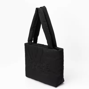 Custom logo <b>Medium</b> Padded Puffy Shoulder Bag Lightweight Padding Puffer Tote Bag - Product Image 3
