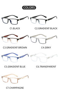 إطارات نظارات رجالية TR90 مربعة عصرية بسعر الجملة، نظارات طبية مضادة للضوء الأزرق - Product Image 3
