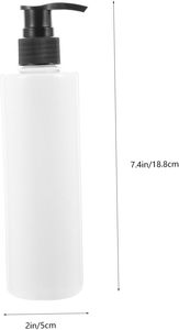 Botellas Transparentes de PET de 250 ml con Bomba Dosificadora para Loción, Gel de Ducha, con Tapa de Disco - Product Image 2