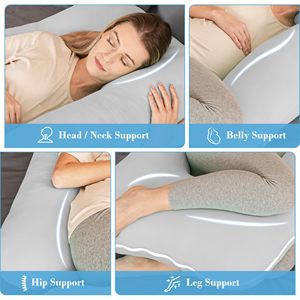 Vente chaude refroidissement corps entier oreiller de maternité meilleurs cadeaux oreiller de grossesse refroidissement <span class=keywords><strong>pour</strong></span> les femmes enceintes qui dorment - Product Image 6