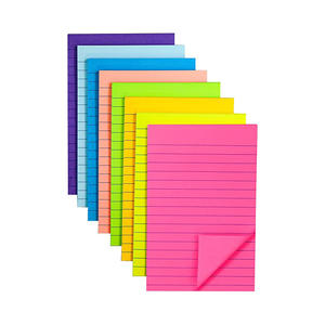 Blocs-notes autocollants lignés, couleurs pastel, personnalisés, blocs-notes autocollants pour le bureau, la maison, l'école, les réunions - Product Image 1