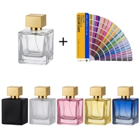 Flacon de parfum atomiseur transparent avec boîte, 50 ml, 100 ml, flacon pulvérisateur vide en verre de luxe, personnalisable avec boîte