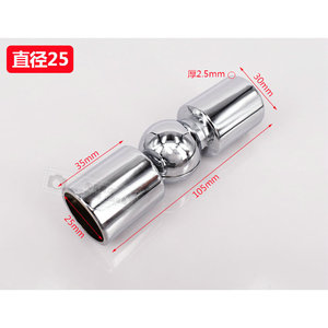 Accessoires pour cabine de douche en acier inoxydable : Tête de tirant 19-25mm à rotation libre, Connecteur d'angle - Product Image 5