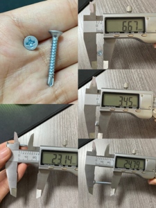 Vis autoperceuse à tête fraisée cruciforme M3.5*24, acier au carbone zingué bleu-blanc, fixation pour la construction - Product Image 4