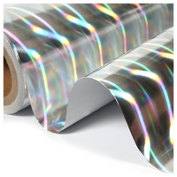 Rouleau de papier holographique adhésif arc-en-ciel imperméable 75 g/m² pour imprimante laser et jet d'encre économique, idéal pour étiquettes et cadeaux