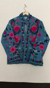 Veste pour femme en coton 100% respirant, réversible, tissée à la main, matelassée, écologique, pour l'automne et l'hiver - Product Image 2