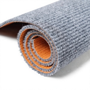 Factory High Quality Kitchen Restaurant Corridor Staircase Bedroom Striped Jacquard Gray Mat Grey Office Carpet - Product Image 1