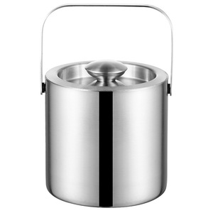 Secchiello per il ghiaccio in acciaio inox da 2/3 litri con coperchio a doppia parete isolato in acciaio inox secchiello per il ghiaccio mantiene il ghiaccio congelato più a lungo - Product Image 2