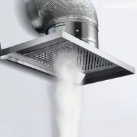 Hotte aspirante de cuisine puissante intégrée en acier inoxydable, petite hotte de cuisson pour maison locative