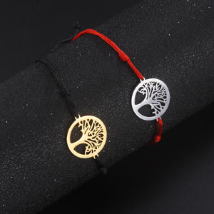 Bijoux SS personnalisés, breloques <span class=keywords><strong>arbre</strong></span> <span class=keywords><strong>de</strong></span> <span class=keywords><strong>vie</strong></span> en or, <span class=keywords><strong>bracelet</strong></span> avec carte <span class=keywords><strong>de</strong></span> vœux, bijoux, <span class=keywords><strong>cordon</strong></span> d'emballage artisanal, <span class=keywords><strong>bracelet</strong></span> Make A Wish <span class=keywords><strong>Bracelet</strong></span> - Product Image 5