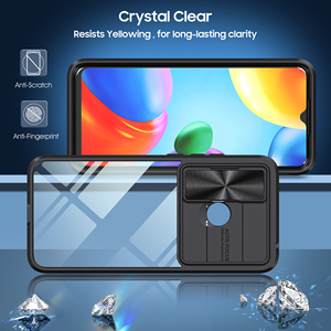 Cho Xiaomi Redmi Note <span class=keywords><strong>10</strong></span> Pro rõ ràng điện thoại trường hợp cover quay lại với cửa sổ trượt máy ảnh ống kính bảo vệ cho iPhone 14 15 16 Pro Max - Product Image 4