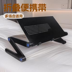 โต๊ะวางแล็ปท็อปแบบพับได้พร้อมแผ่นรองเมาส์ปรับระดับความสูงได้สำหรับใช้บนเตียงหรือโต๊ะ รุ่น 802 สีดำ - Product Image 3