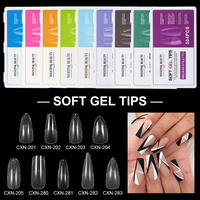 Offre Spéciale – 504 faux ongles en gel souples, couvrance totale, longs, avec étiquette personnalisée