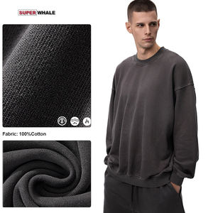 定制超大制造商重量级男女通用420 Gsm洗涤运动衫套装 - Product Image 3