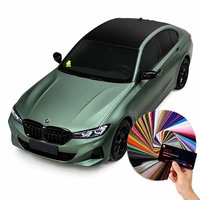 Film de protection de peinture professionnel mat avec canaux de libération d'air pour installation à sec, film de changement de couleur de voiture