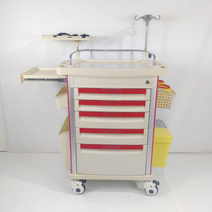 Chariot médical d'urgence en <span class=keywords><strong>plastique</strong></span> robuste et coloré pour moniteur patient, idéal pour les hôpitaux - GH Medical - Product Image 4