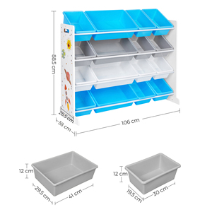 <span class=keywords><strong>SONGMICS</strong></span> Armoire de <span class=keywords><strong>rangement</strong></span> intérieure personnalisée pour enfants Style girafe Étagère de <span class=keywords><strong>rangement</strong></span> pour jouets pour bébé avec 16 boîtes de <span class=keywords><strong>rangement</strong></span> en plastique - Product Image 2
