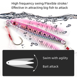 Barco de pesca en aguas profundas cinturón de pesca <span class=keywords><strong>pez</strong></span> <span class=keywords><strong>bomba</strong></span> <span class=keywords><strong>pez</strong></span> 25g-180g cebo de señuelo que brilla en la oscuridad de fundición larga - Product Image 4