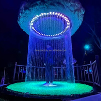 Fontaine murale numérique à cascade d'eau DEWY, directement de l'usine, LED haute définition synchronisée, en acier inoxydable, garantie de 2 ans pour l'intérieur