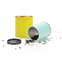 Emballage personnalisé en tube de papier kraft biodégradable de qualité alimentaire, boîte cylindrique en carton recyclable pour le thé