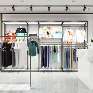 CHIXIANG su misura espositori in metallo da uomo e da <span class=keywords><strong>donna</strong></span> scaffali per negozi di <span class=keywords><strong>abbigliamento</strong></span> supporto per la progettazione dell'intero <span class=keywords><strong>negozio</strong></span> - Product Image 2