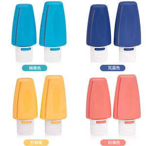Mini botella de silicona de 60 ml, portátil, tipo exprimible, para viajes, sets de cuidado de la piel - Product Image 4