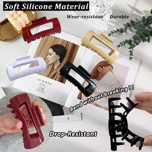 Mềm Silicone cá mập <span class=keywords><strong>Clip</strong></span> an toàn thay thế tóc <span class=keywords><strong>clip</strong></span> cho phụ nữ, phong cách mới <span class=keywords><strong>2025</strong></span>, không làm tổn thương đầu, phụ kiện tóc, kẹp tóc. - Product Image 1