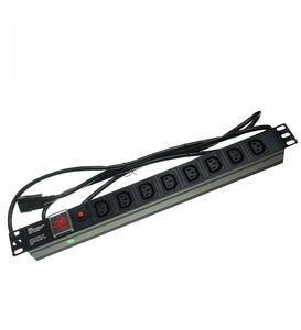 Unidad de Distribución de Energía IEC de 1U y 19 Pulgadas, Negra, de Aleación de Aluminio - Product Image 4