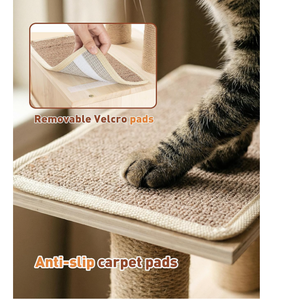 Escaleras para Mascotas 3 en 1 Personalizadas para Gatos, Cama Alta, Sofá, Cueva de Madera, Poste Rascador, Resistente para Interiores con Alfombrillas Antideslizantes - Product Image 3