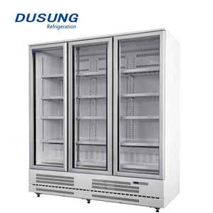 Dusung 3 cửa kính thương mại dọc năng lượng lạnh đồ uống đồ uống hiển thị tủ lạnh tủ đông - Product Image 2