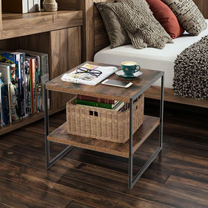 Table de chevet en fer au design moderne OEM et ODM de 23.6 pouces avec 2 tables de chevet ouvertes et 2 tables de chevet personnalisables pour le bureau et la chambre à coucher. - Product Image 5