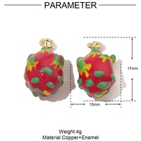 Vente chaude couleur goutte d'huile fraise Pitaya pastèque banane avocat bricolage breloques accessoires pour la fabrication de bijoux