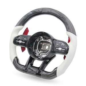 Volante LED de Fibra de Carbono Brillante OEM para Mercedes Benz AMG W205 W206 W222 CLA <span class=keywords><strong>GLC</strong></span> X253 C300 - Product Image 1