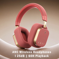 Casque sans fil supra-auriculaire à réduction de bruit avec autonomie de 5,4 h et 60 h, résistant à la transpiration, idéal pour le sport, les voyages et l'utilisation DJ
