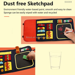 LK Toys Early Educational Toys Kinder Zeichenbrett mit 5 Stiften 1 Radiergummi Busy Board Montessori Spielzeug für Kleinkinder - Product Image 5