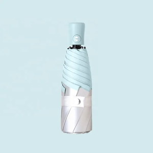 ร่มพับได้สำหรับผู้หญิง, ร่มกันแดดยางสีทึบพับได้ - Product Image 2