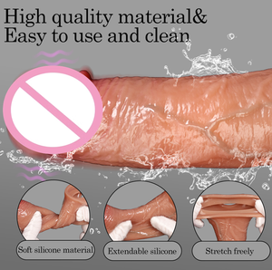 Condón de Silicona Realista con Vibración y Control Remoto, Tamaño Mediano/Grande, Lavable y Reutilizable para Hombres - Product Image 4