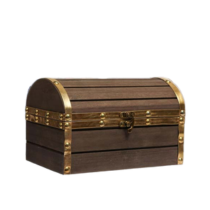 भूरे लकड़ी के उपहार प्राकृतिक लकड़ी शिल्प हस्तनिर्मित हरे रंग की ढक्कन बहु-कार्यात्मक कस्टम लोगो लकड़ी बॉक्स - Product Image 1