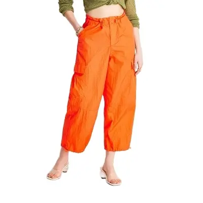 Pantalones cargo de nailon utilitario para mujer Pantalones casuales de moda para niñas