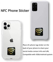 Autocollant de téléphone NFC programmable, étiquette RFID imperméable pour le partage social et les réseautage professionnel