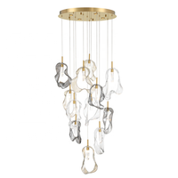 Taille personnalisée Moderne Minimaliste Escalier Lustres Villa Salon Simple Salle À Manger Verre LED MULTI DROP Suspension
