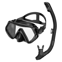 Masque de plongée avec tuba complet Lunettes de plongée sous-marine Lunettes de natation HD Tempered Len Professional Diver Training Gear Swim Equipment
