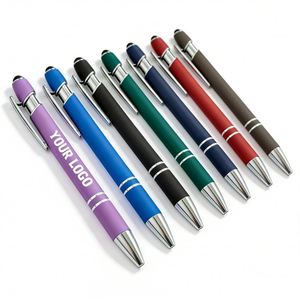 Wholesale Business <b>Gift</b> School Personalized 2-1 Mobile Touch Promo Metal Stylus Ballpoint <b>Pen</b> With Custom Logo Printed - Product Image 1