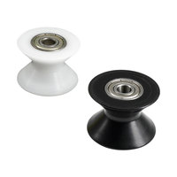 Rouleaux de convoyeur en Nylon à rainure en U, 608 V, avec Double roulements, poulie POM, avec roulements pour Machine