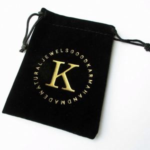 Sac à bijoux personnalisé 8x10cm, pochette à bijoux avec logo, 19 couleurs, sacs anti-poussière en velours doux, emballage cadeau, sac à cordon, sac de rangement - Product Image 3