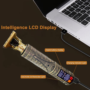 Barato Venta caliente profesional aceite-cabeza tijeras cortadora de pelo máquina Usb recargable cortadora de pelo para hombres - Product Image 5