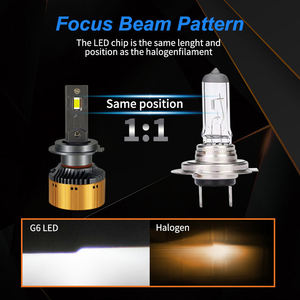 G6 High Power 120W 12000Lm H7 Led Headlight <b>Bulb</b> 12V High Low Beam H4 Led Headlight 6000K <b>White</b> H1 H11 9005 9006 9012 Led - Product Image 5