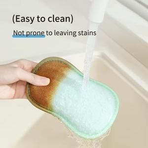 Meilleurs prix, excellente qualité, éponge à vaisselle double face en polyester et cellulose super absorbante, réutilisable, pour le nettoyage de la cuisine - Product Image 6