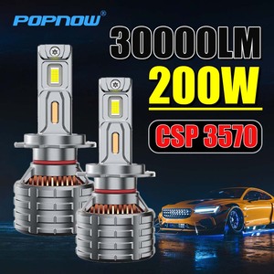 Nuevo producto cuatro tubos de cobre 200W 30000LM H1 H3 H4 H7 9005 9006 9012 bombilla Canbus Led faro para coche - Product Image 1