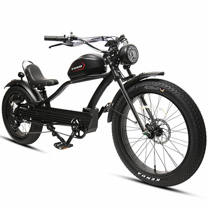 TXED Popular 26 "Fat Tire Chopper Bicicleta eléctrica 48V Motor Bike Chopper 26 Fat Tire Bicicleta eléctrica